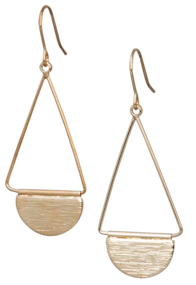SPUNKYsoul Shield Paddle Earring (Small Gold) - Image 1